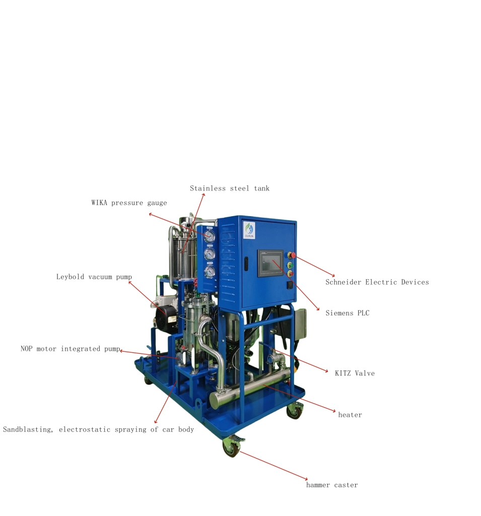 Turbinenöl-Vakuumtrockner, 0,5 μm Filtration, API 614 Klasse 0